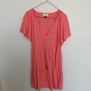 Universal Thread Coral Scoop Neck Knit Top